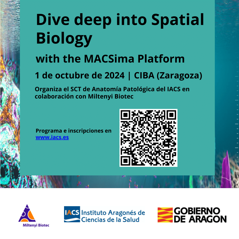 Cartel del simposium Dive deep into spatial biology with the MACSima Platform