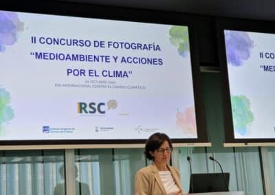 Presentación del II CONCURSO DE FOTOGRAFÍA “MEDIOAMBIENTE Y ACCIONES POR EL CLIMA” organizado por el grupo de RSC del IACS. Entrega de premios en la Jornada del Día Internacional contra el Cambio Climático (24 de octubre en el CIBA)