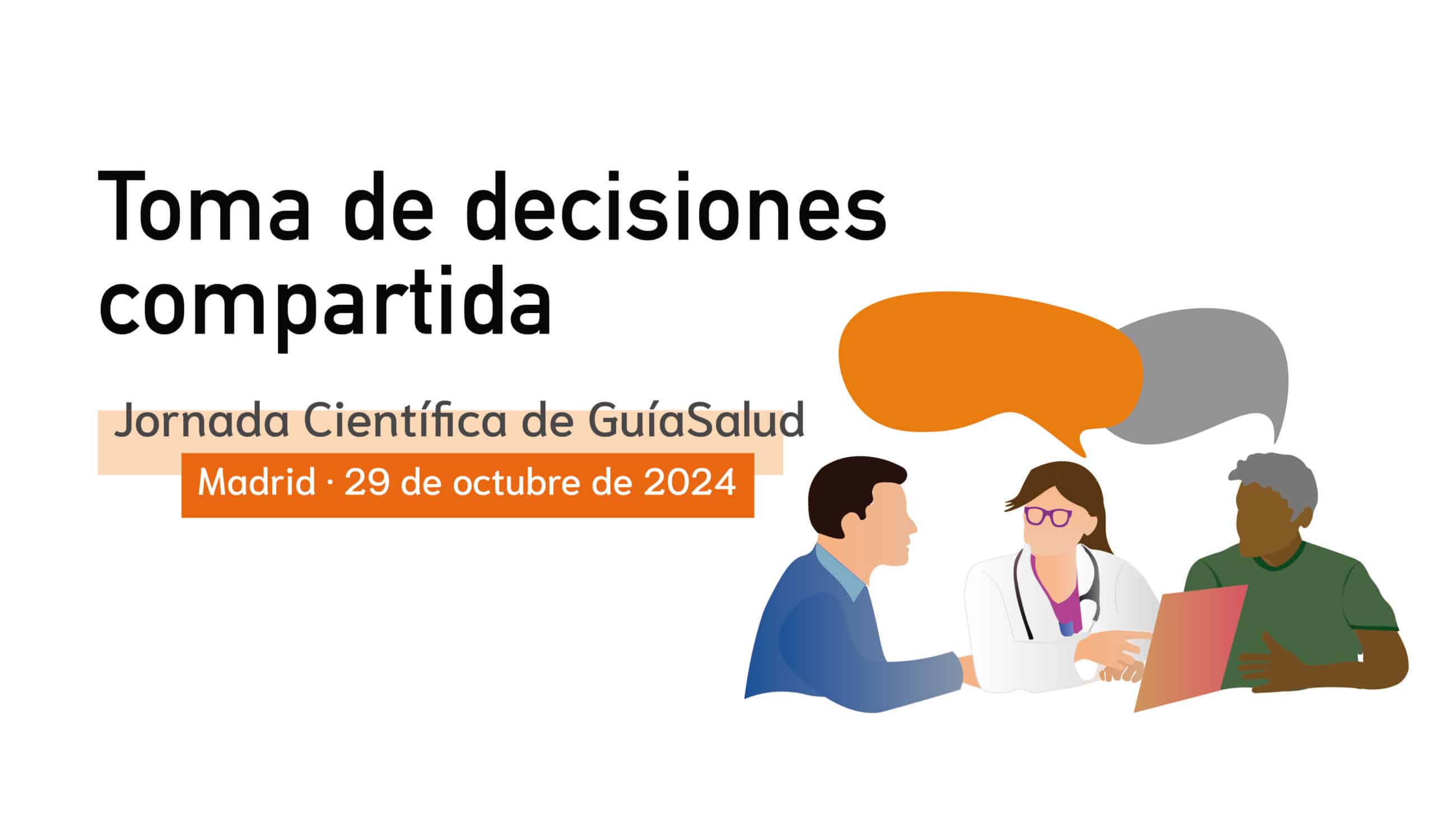 Banner jornada científica 2024 de GuíaSalud La toma de decisiones compartida, tema central de la jornada científica de GuíaSalud 2024