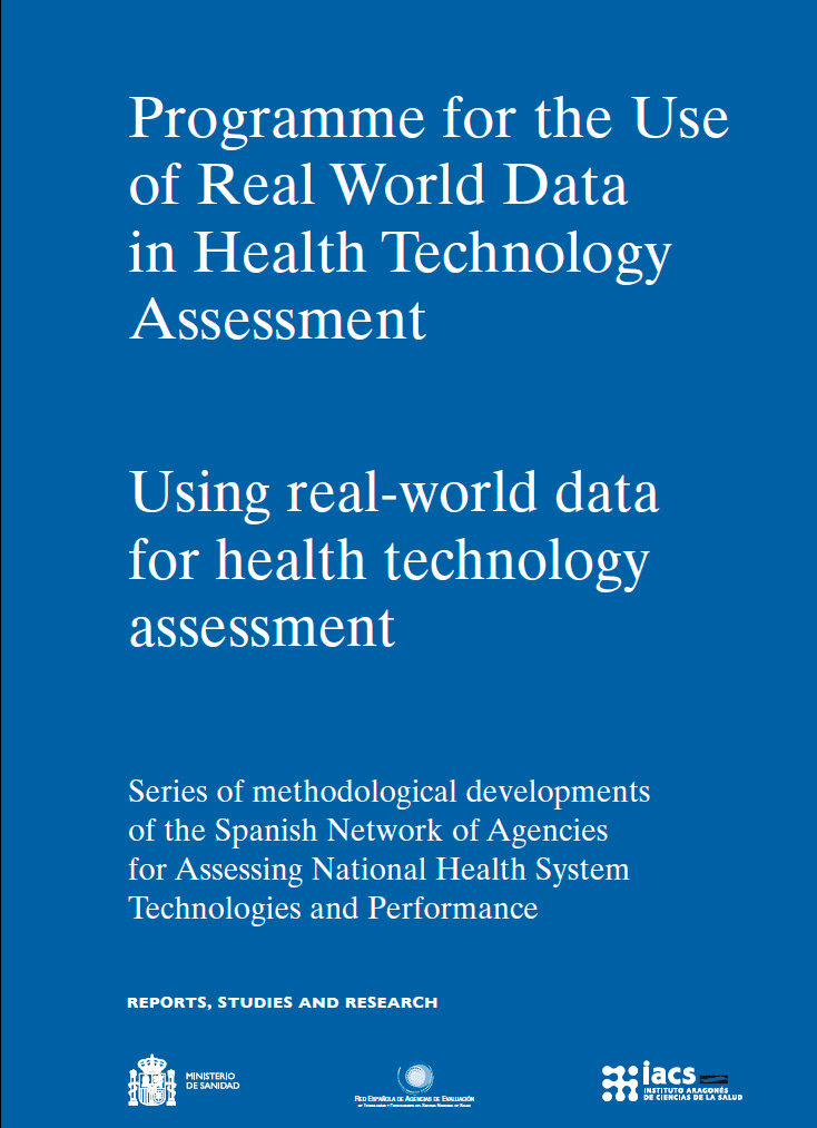 Portada informe Programme for the Use of Real World Data in Health Technology Assessment: Using real-world data for health technology assessment